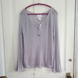 Intrigue Silver Loose Knit Sweater
